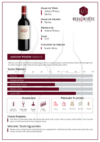 Ashton Winery Merlot 2018