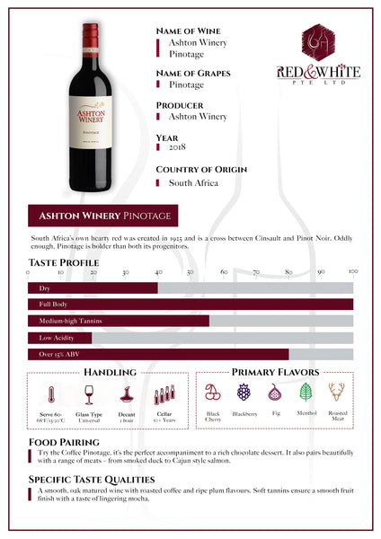 Ashton Winery Pinotage 2018