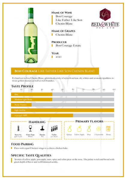 Bon Courage Like Father Like Son Chenin Blanc 2020