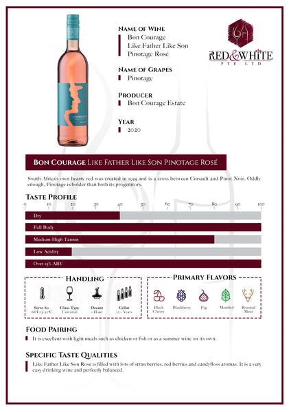 Bon Courage Like Father Like Son Pinotage Rose 2020