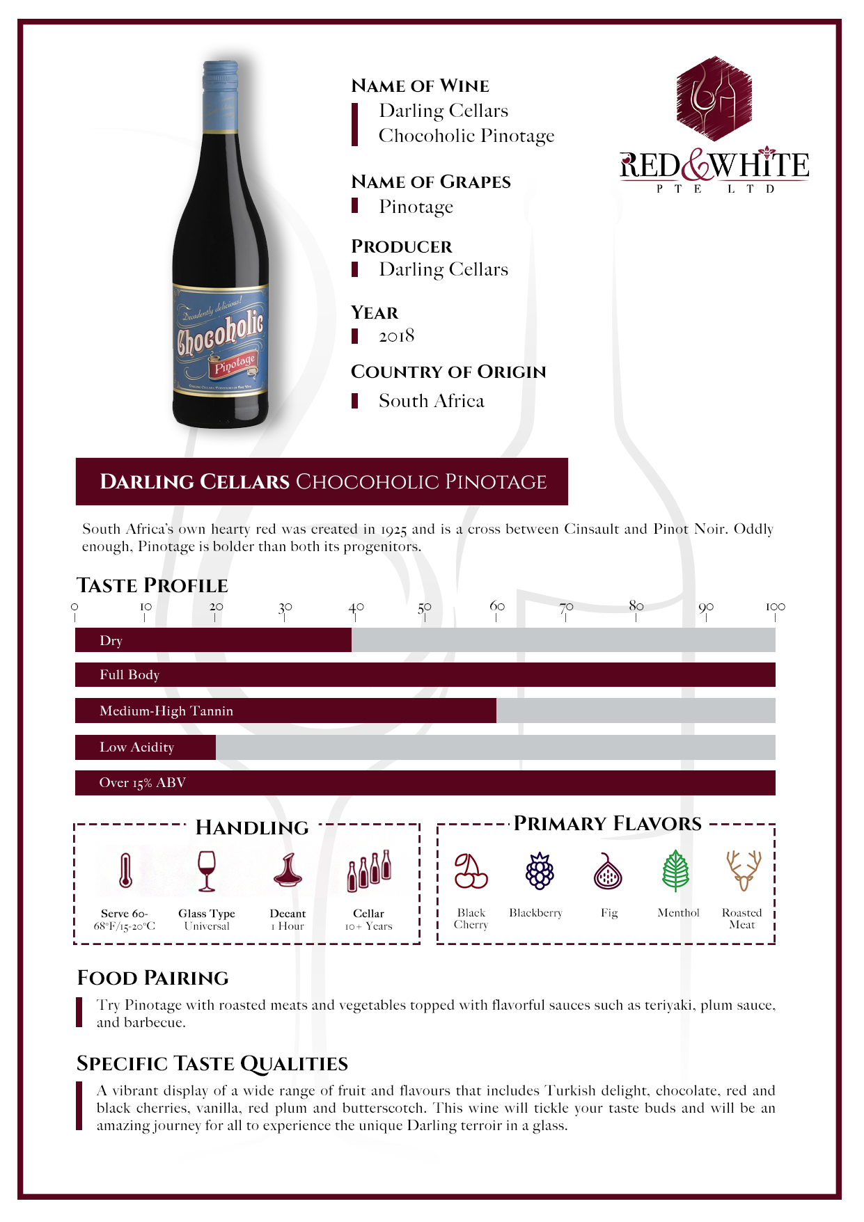 Darling Cellars Chocoholic Pinotage 2018