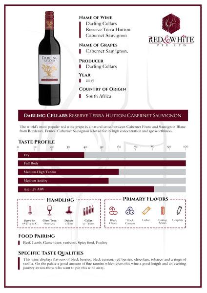 Darling Cellars Reserve Terra Hutton Cabernet Sauvignon 2017