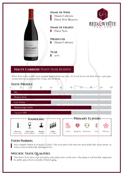 Haute Cabriere Pinot Noir Reserve 2017