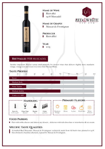 Rietvallei 1908 Muscadel 2015