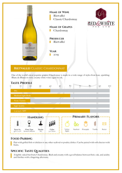 Rietvallei Classic Chardonnay 2019