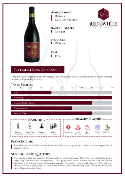 Rietvallei Dark Cin Cinsault 2019