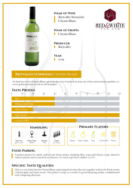 Rietvallei The Burger Family Stonedale Chenin Blanc 2019