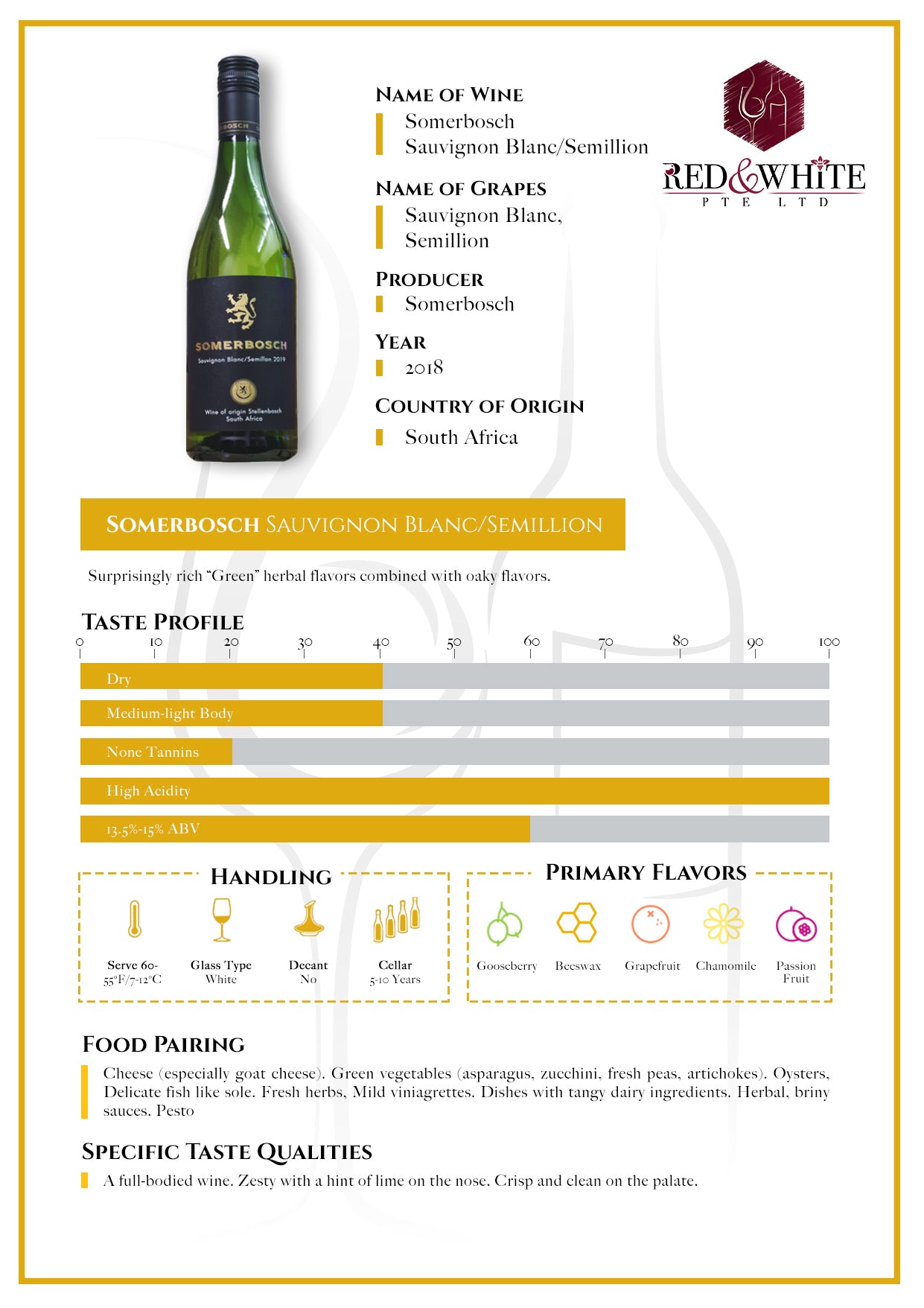 Somerbosch Sauvignon Blanc/Semillion 2019