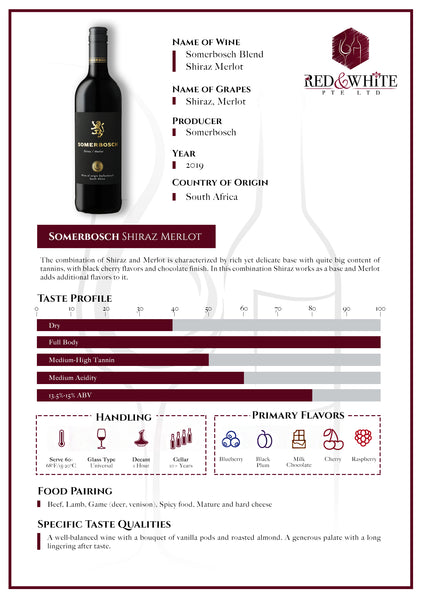 Somerbosch Shiraz/Merlot 2019