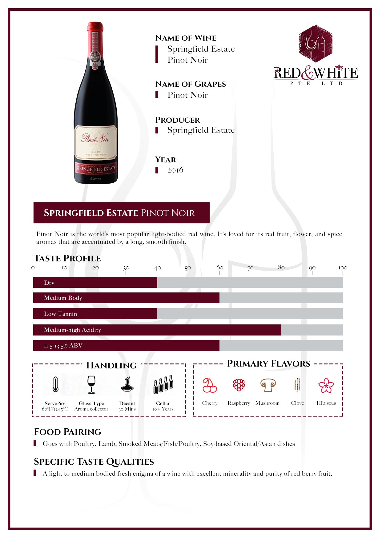 SpringField Pinot Noir 2016