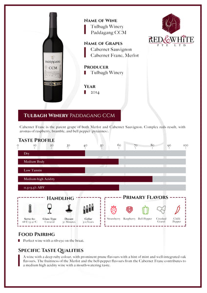 Tulbagh Winery Paddagang CCM 2014