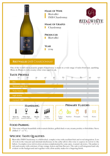 Rietvallei JMB Chardonnay 2019