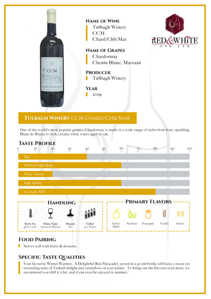 Tulbagh Winery CCM Chardonnay/Chenin Blanc/Marsaan 2019